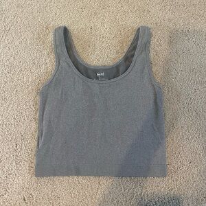Grey athletic cropped tank top